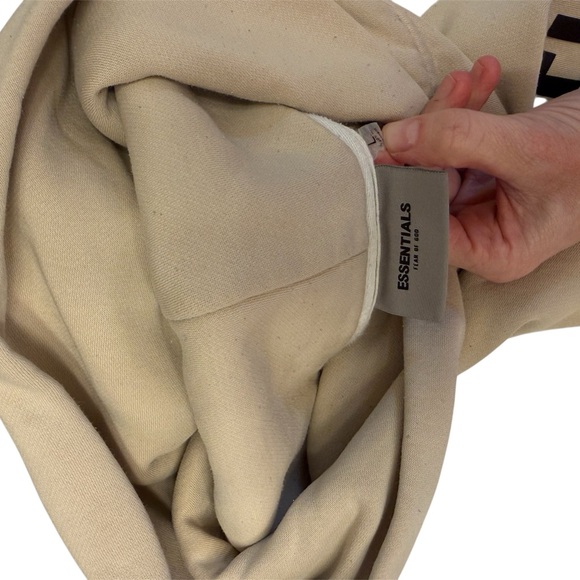 Essentials Beige Hoodie for Men - Picture 7 of 7